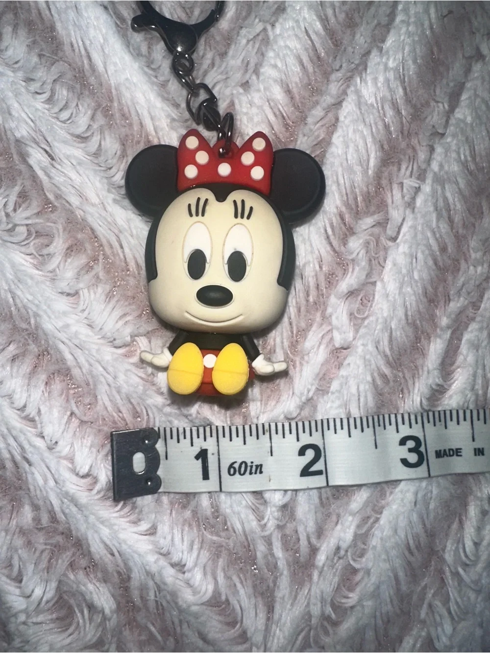 Minnie Mouse Red Bow Keychain Accessories